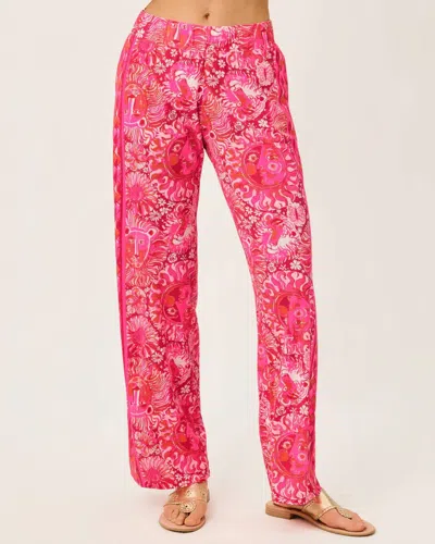 Lilly Pulitzer Bal Harbour Palazzo Pant In Paradise Punch In Pink