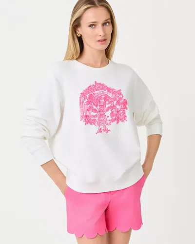 Lilly Pulitzer Ballad Cotton Sweatshirt In White