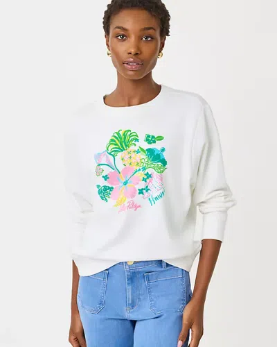 Lilly Pulitzer Ballad Cotton Sweatshirt In White