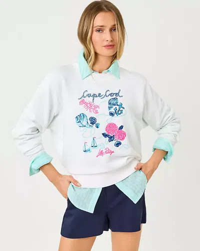 Lilly Pulitzer Ballad Cotton Sweatshirt In Blue