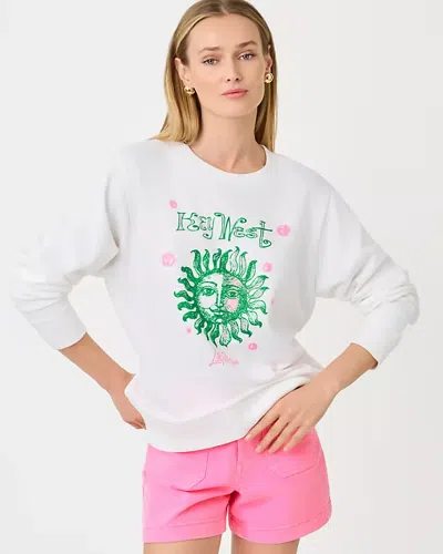 Lilly Pulitzer Ballad Cotton Sweatshirt In White