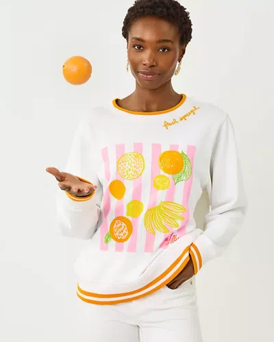 Lilly Pulitzer Ballad Cotton Sweatshirt In White