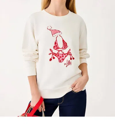 Lilly Pulitzer Ballad Festive Frocks Sweatshirt In White In Multi