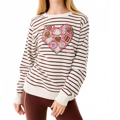 Lilly Pulitzer Ballad Long Sleeve Sweatshirt In French Roast Box Of Chocolate In Multi
