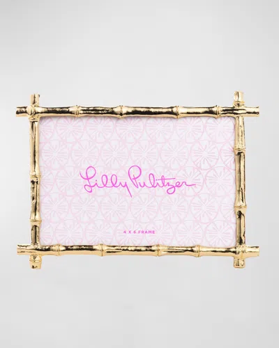Lilly Pulitzer Bamboo Medium Photo Frame, 4" X 6" In Gold