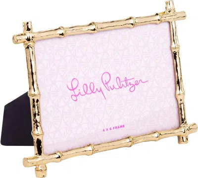 Lilly Pulitzer Bamboo Picture Frame - 4" X 6" In Gold In Neutral