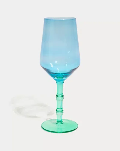 Lilly Pulitzer Bamboo Stem Wine Glass Set In Hydrangea Blue