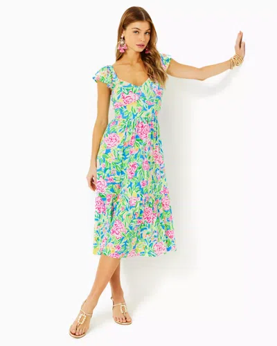 Lilly Pulitzer Bayleigh Midi Dress In Multi Grove Garden