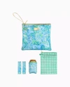 Lilly Pulitzer Beach Day Pouch In Hydra Blue Dandy Lions