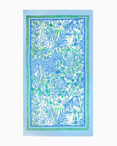 Lilly Pulitzer Beach Towel In Hydra Blue Dandy Lions