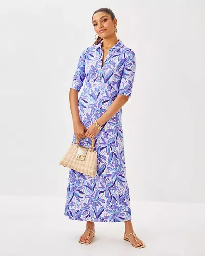 Lilly Pulitzer Berkely Maxi Dress In Tropicalia Purple Elephant In The Bloom