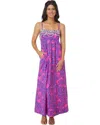 Lilly Pulitzer Bernadetta Maxi Dress Women's 0 Pink Animal Print A-line Erk897 In Pink