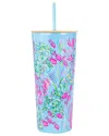 Lilly Pulitzer Best Fishes Tumbler With Straw In Multi