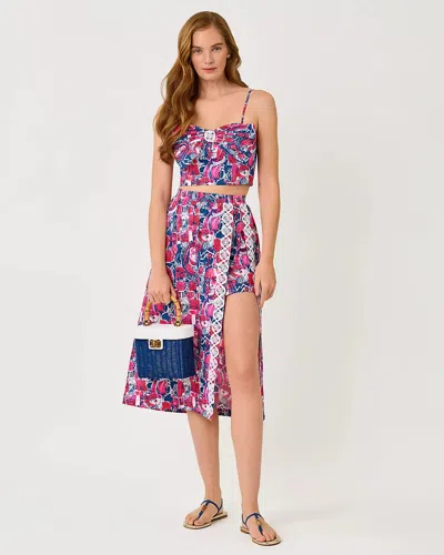 Lilly Pulitzer Betsey High Rise Midi Skort In Purple