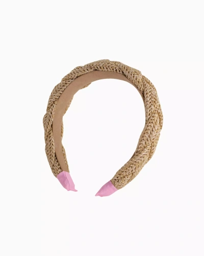 Lilly Pulitzer Braided Raffia Headband In Natural