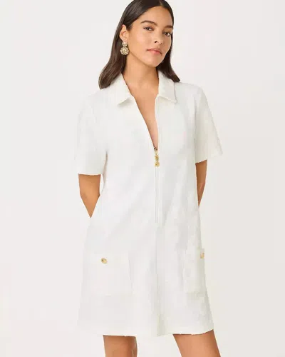Lilly Pulitzer Brayton Short Sleeve Terry Cover-up In White