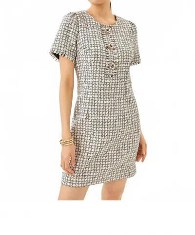 Lilly Pulitzer Brenda Boucle Mini Dress In Coconut Lurex Houndstooth Boucle In Multi
