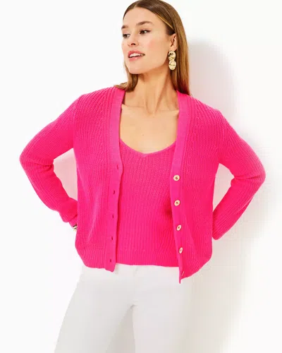 Lilly Pulitzer Bristow Cardigan In Passion Fruit Pink
