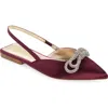 Lilly Pulitzer Brit Pointed Toe Slingback Flat In Amarena Cherry