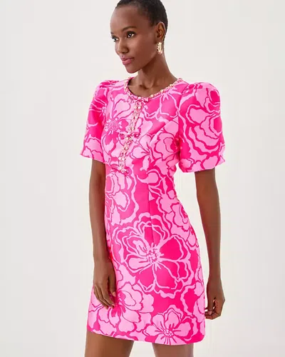 Lilly Pulitzer Britnee Beaded Jacquard Shift Dress In Multi