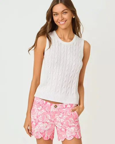 Lilly Pulitzer Brockton Crew Neck Sweater Tank In White