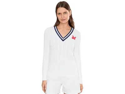 Lilly Pulitzer Brockton Sweater Women's Sweater Resort White Crab Crochet: Xl In Neutral