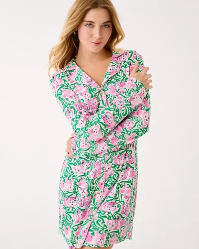 Lilly Pulitzer Brona Pajama Sleep Dress In Multi