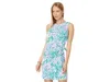 Lilly Pulitzer Bryson Dress Women's Seacret Escape Sleeveless Ddr1501 In Blue