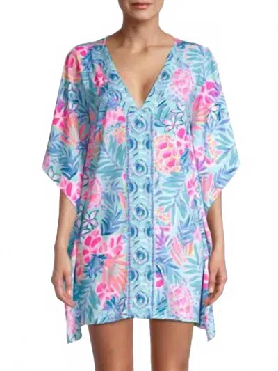Lilly Pulitzer Caftan Coverup In Sea Glass In Multi
