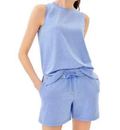 Lilly Pulitzer Calabash Crew Neck Tank Top In Heathered Jacaranda Blue