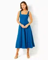 Lilly Pulitzer Calina Linen Midi Dress In Barton Blue
