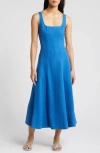 Lilly Pulitzer Calina Linen Midi Dress In Barton Blue