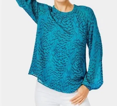 Lilly Pulitzer Caline Long Sleeve Blouse In Blue
