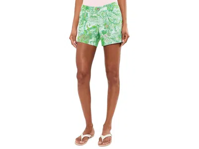 Lilly Pulitzer Callahan Stretch Shorts Women's Shorts Resort White Ship To Shore: 12 5 In Green