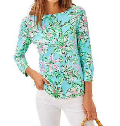 Lilly Pulitzer Callison Floral Top In Multi Sun Of A Bun