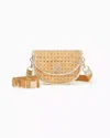 Lilly Pulitzer Camille Cane Belt Bag In Natural