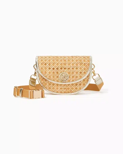 Lilly Pulitzer Camille Cane Belt Bag In Natural