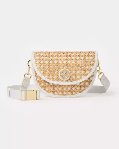 Lilly Pulitzer Camille Cane Belt Bag In Sand Bar X Resort White
