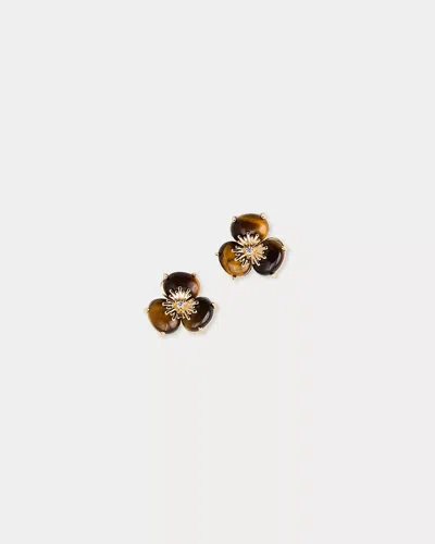 Lilly Pulitzer Camouflage Catwalk Earrings In Gold