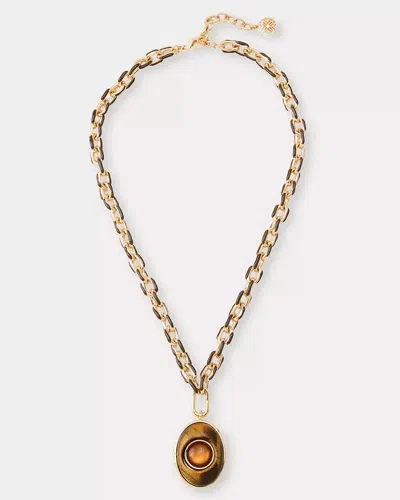 Lilly Pulitzer Camouflage Catwalk Necklace In Silver