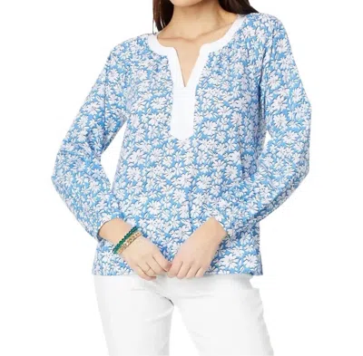 Lilly Pulitzer Camryn Tunic In Lunar Blue Palm Beach Petals