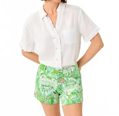 Lilly Pulitzer Carden Ruffle Top In Resort White