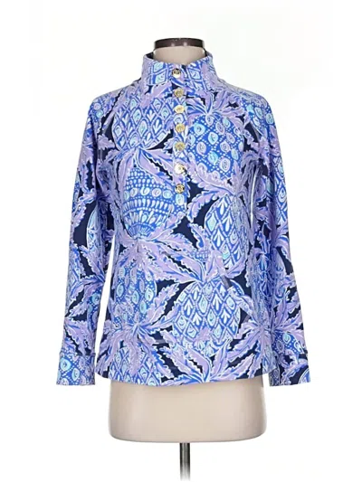 Pre-owned Lilly Pulitzer Cardigan Sweater In Blue