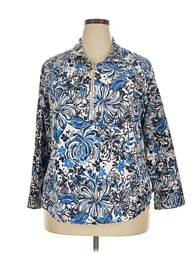 Pre-owned Lilly Pulitzer Cardigan Sweater In Blue