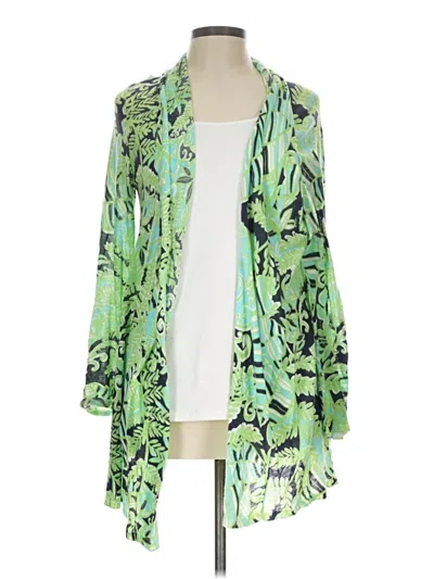 Pre-owned Lilly Pulitzer Cardigan Sweater In Green
