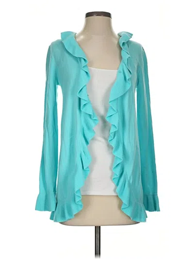 Pre-owned Lilly Pulitzer Cardigan Sweater In Teal