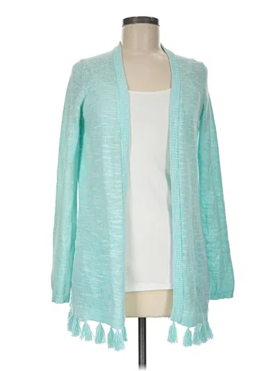Pre-owned Lilly Pulitzer Cardigan Sweater In Teal