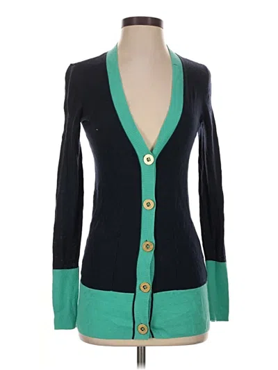 Pre-owned Lilly Pulitzer Cardigan Sweater In Teal