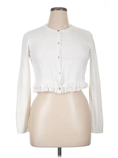 Pre-owned Lilly Pulitzer Cardigan Sweater In White