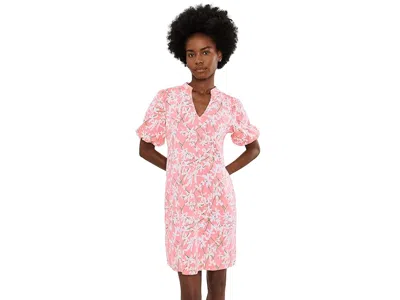 Lilly Pulitzer Carey Dress Women's Dress Confetti Pink Liza Overprint: Xxs